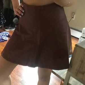 FAUX LEATHER BROWN FOREVER 21 SKIRT SIZE SMALL